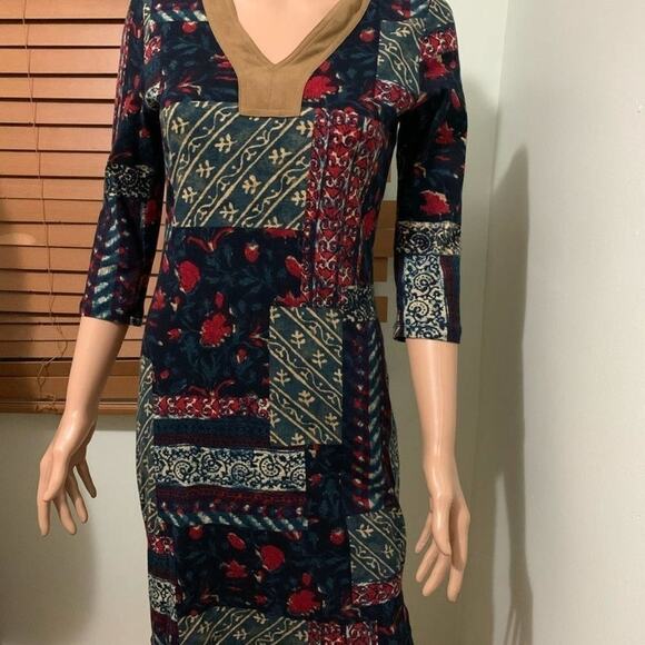 LAUREN RALPH LAUREN PATCHWORK DRESS SIZE S - Picture 2 of 9